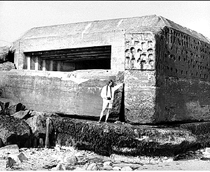 the author with bunker